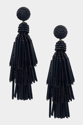 Beaded Tassle - Black